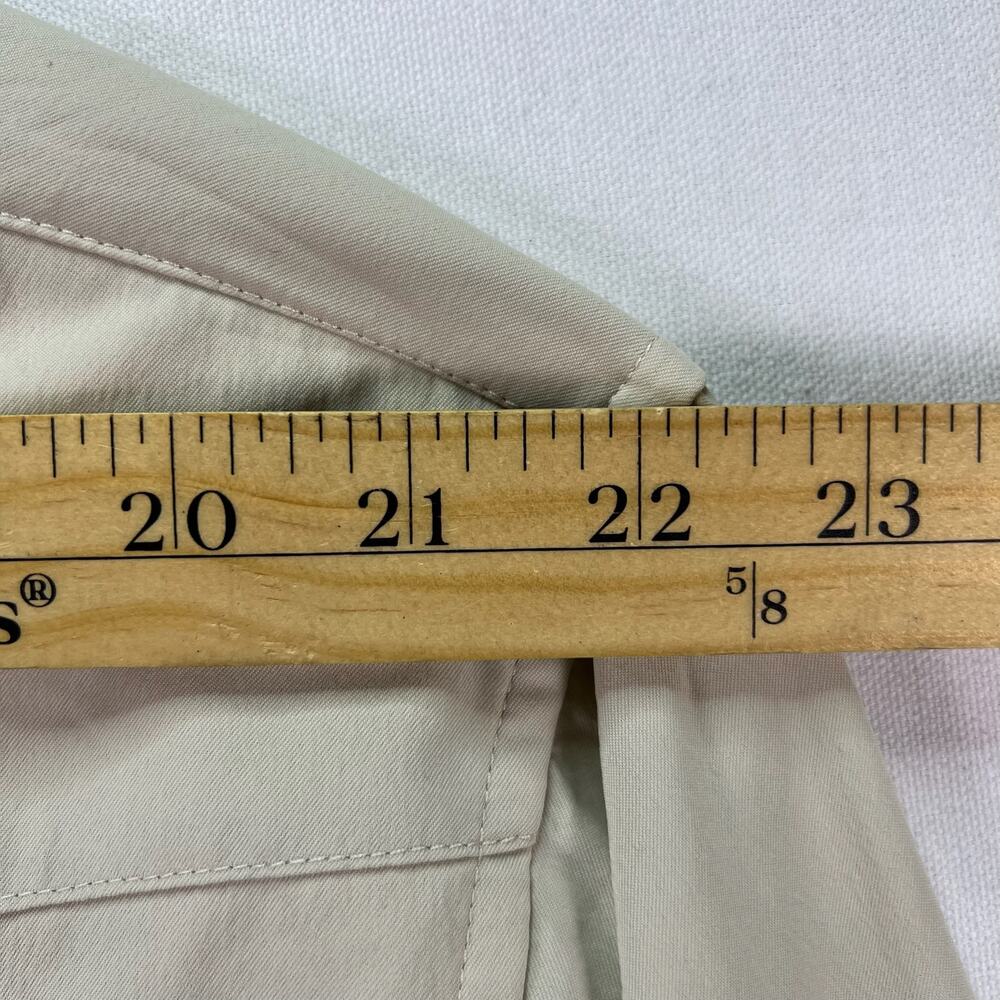 Poncho Pecos Pearl Snap Shirt Mens XL L/S Khaki Tan Western Fishing Performance - Picture 13 of 16